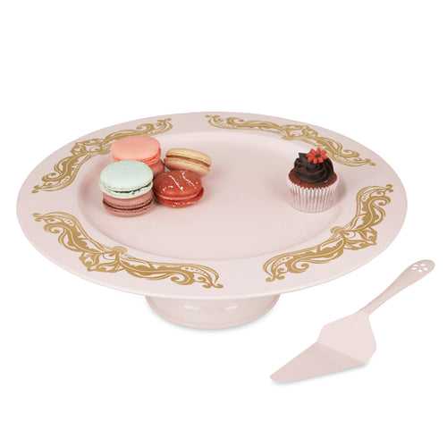 Elan Plume Cake Stand with Server (Powder Pink)