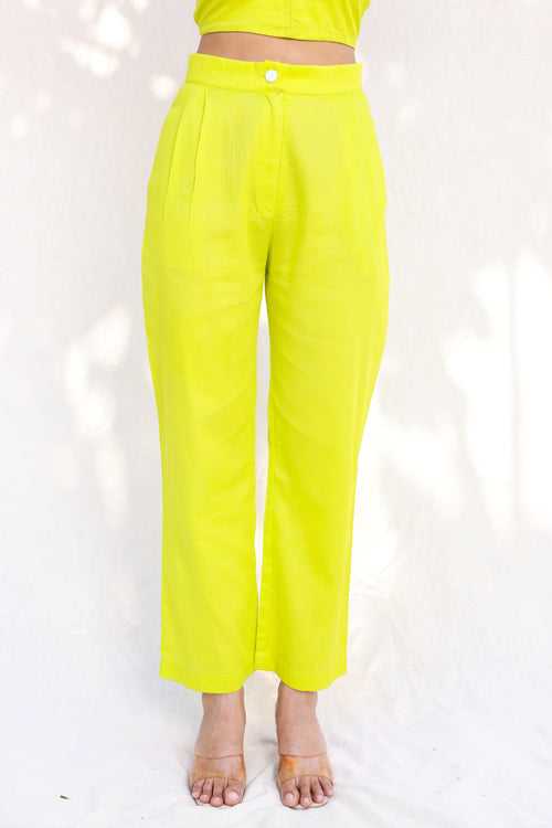 Neon straight pants