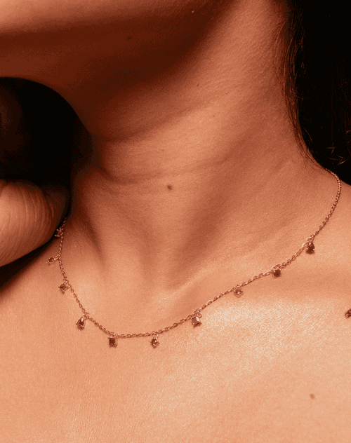 Ruby Shape Necklace