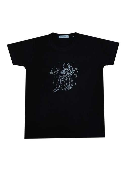 Glow in the Dark Astronaut with Guitar Kid's T-Shirt