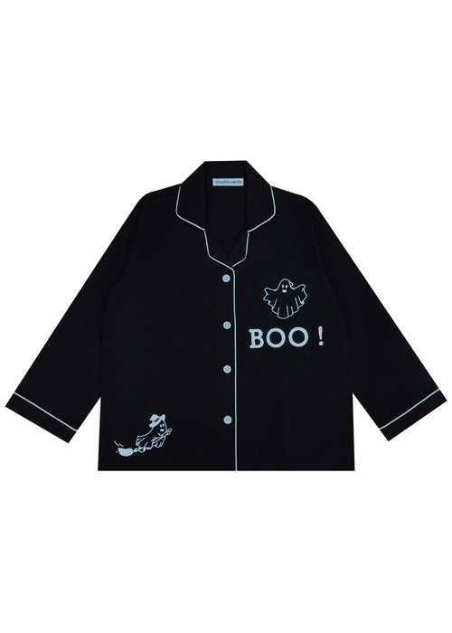 Boo Glow in the Dark  Print Long Sleeve Kids Night Suit