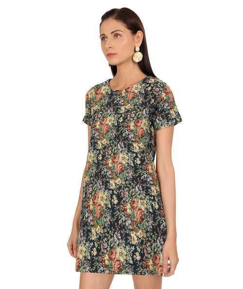 Floral Jacquard Dress