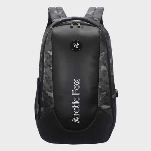 Arctic Fox New Anti-Theft Alarm Camo Black Laptop bag and Backpack