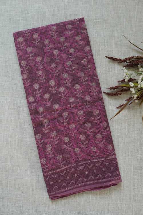 Mauve Pink Handloom Chettinad Cotton Saree