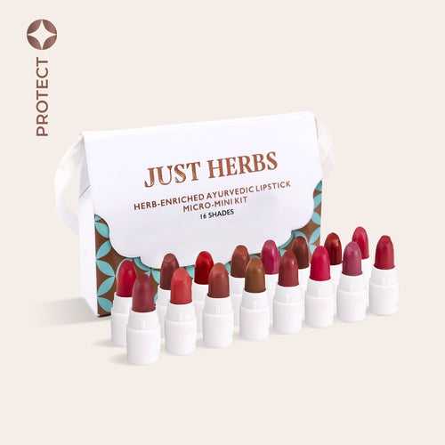 Herb Enriched Ayurvedic Lipstick Micro-Mini Kit - Just Herbs