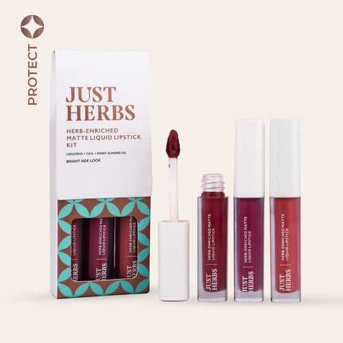 Full-Size Herb Enriched Matte Liquid Lipstick Kit - Set of 3 (6ml)