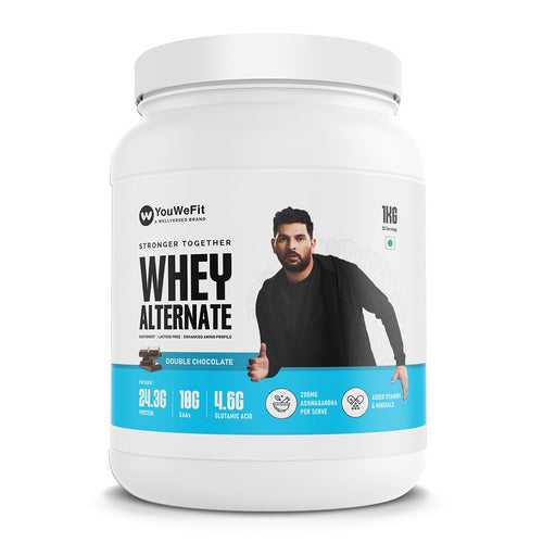 New & Improved YouWeFit - Whey Alternate (1kg) | 24g Protein, 5g BCAA | No Bloating | Complete Amino Profile | Plant Protein | Faster Muscle Recovery