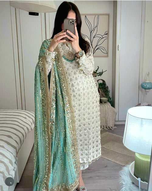 Designer Semi Stitched Pakistani Salwar Suit