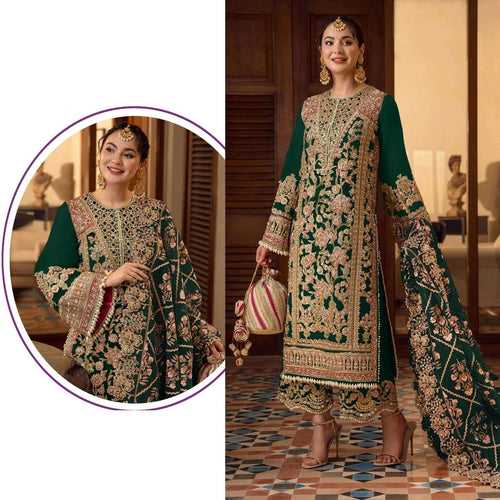 Buy Georgette Heavy Embroidery Stitched Plazo Pakistani Suits Online