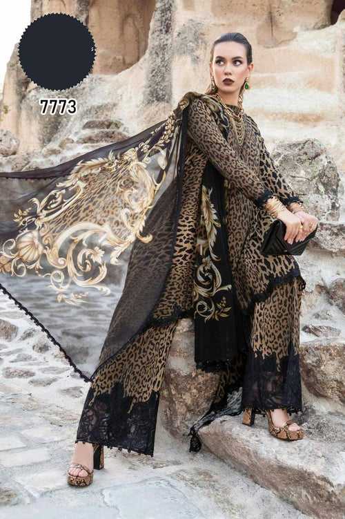 Leopard Print Pure Cotton Un-Stitched Salwar Kameez