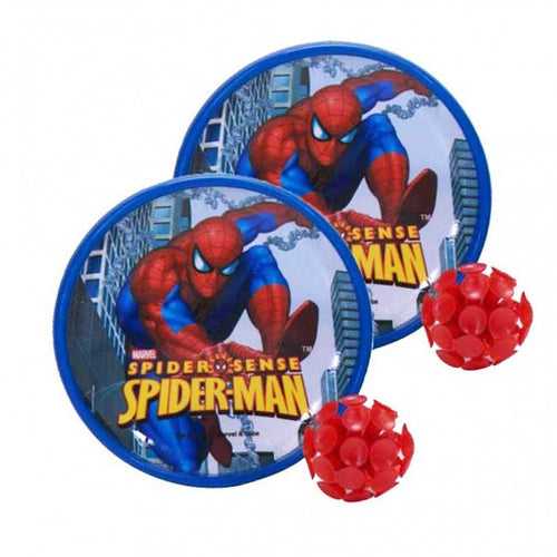 MARVEL SPIDER-MAN CATCH BALL SET (TWO BALL TWO PLATES) - BLUE By Mesuca