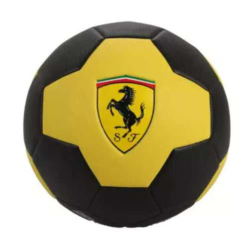 FERRARI MACHINE SEWING SOCCER BALL BLACK-YELLOW Size 5 By Mesuca