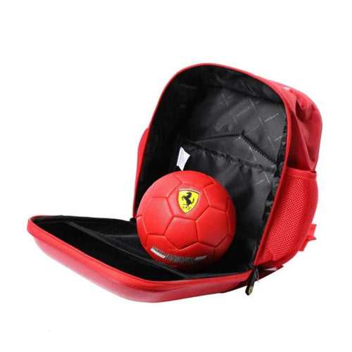 FERRARI HARDSHELL Sports Bag  + SIZE 2 SOCCER BALL COMBO (RED) by Mesuca