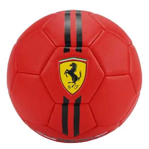 FERRARI Size 5 MACHINE SEWING SOCCER BALL- BLACK & RED by Mesuca