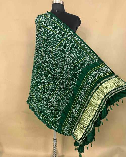 Green Gajji Bandhani Dupatta