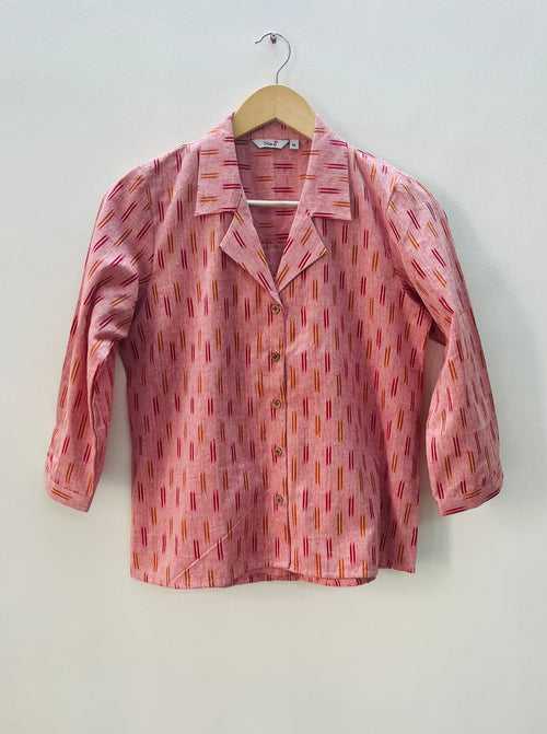 Peach Ikat shirt