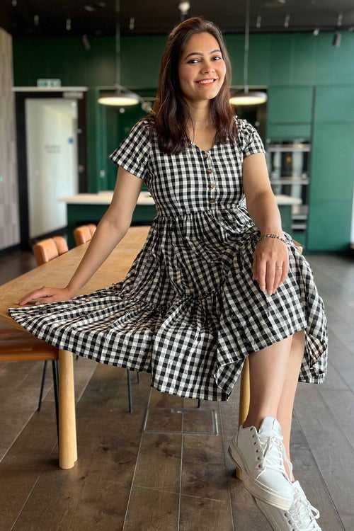 Black & White Checks Dress