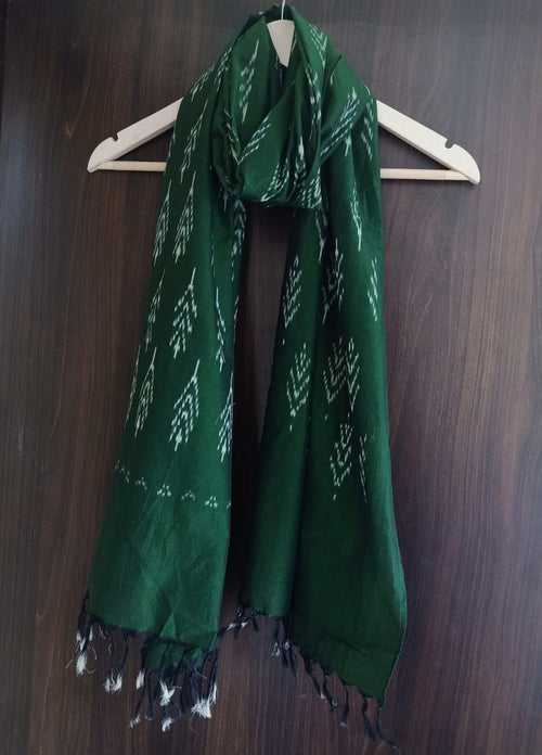 Ikat scarf- Forest green
