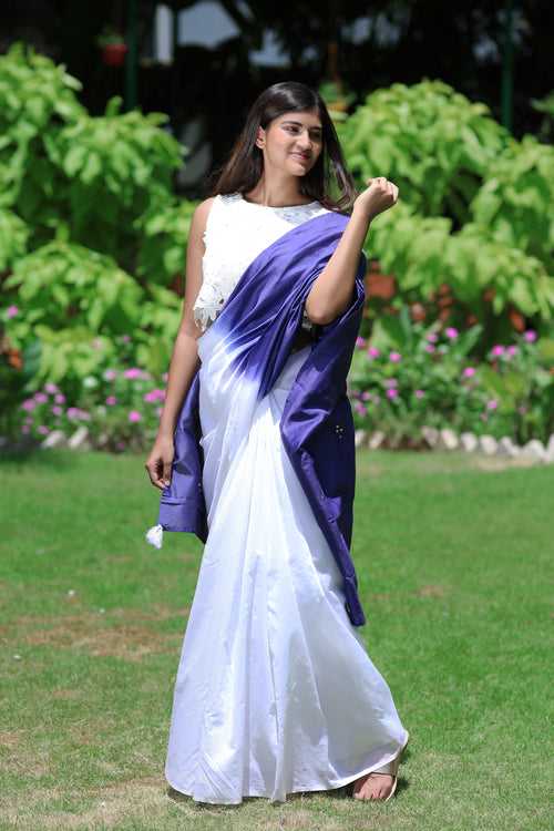 Morning Glory - Pure Chanderi Silk Saree