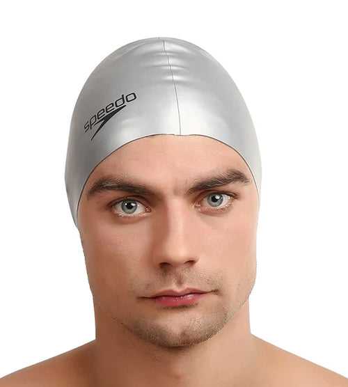 Speedo Unisex Plain Flat Silicone Swim Cap