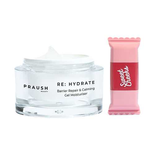 1 Re:hydrate Gel Moisturiser + 1 Sweet Cheeks Ultra Lightweight Liquid Blush