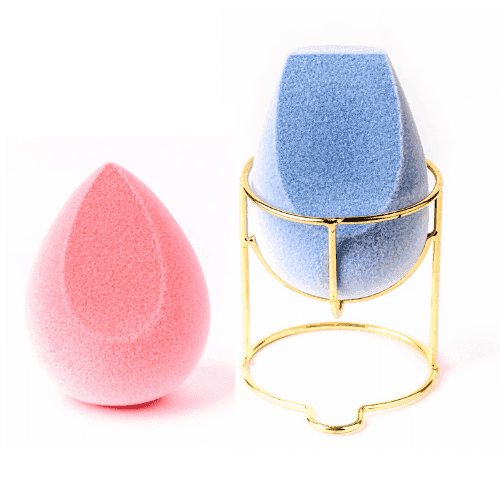 1 Microfiber Sponge (blush) + 1 Microfiber Sponge (contour & baking) + 1 Makeup Sponge Holder (Gold)