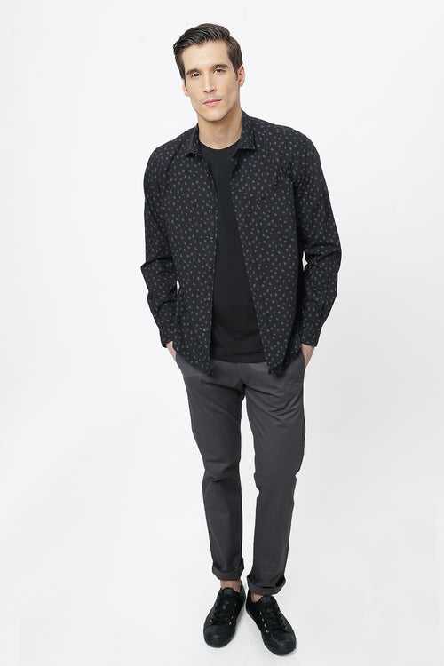 Basics Slim Fit Printed Shirt