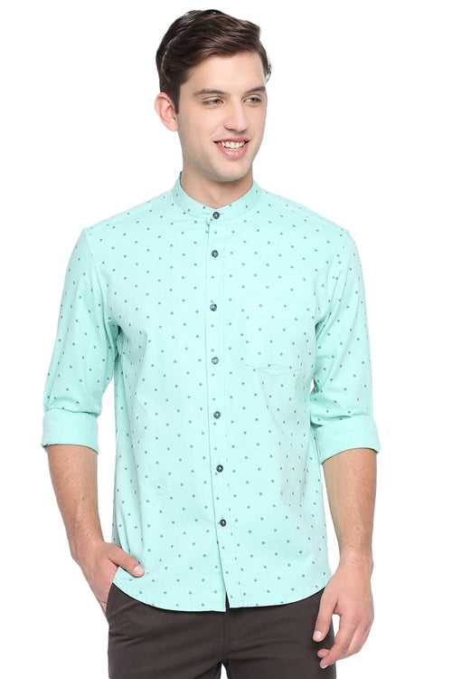 Basics Slim Fit Printed Oxford Shirt