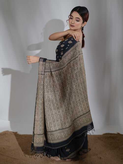 Onyx Silk Cotton Saree