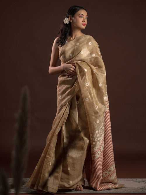 Pavaki Muga Silk Saree