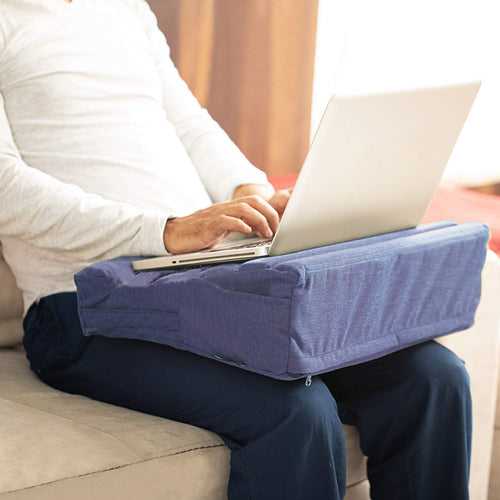 Laptop Lap Desk Tray with Cushion, fits upto 15.6 Inch Laptops, Ergonomic Pillow Pad Study Desk