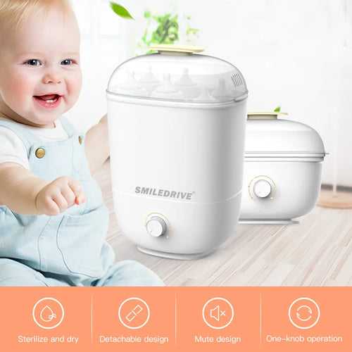Baby Bottle Steam Sterilizer Dryer kills 99.9% germs and bacteria of Pacifiers, Toys, Tableware Accessories