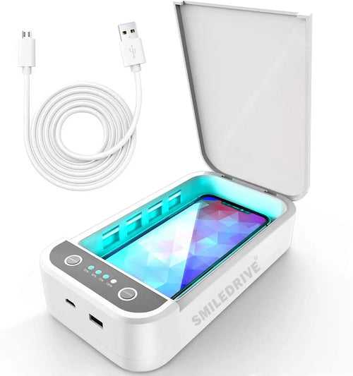 UV Sterilizer Box Smartphone Sanitizing Machine Portable UV Disinfector for iPhones Android Mobile Phones Keys Cash Credit Card Sanitizer
