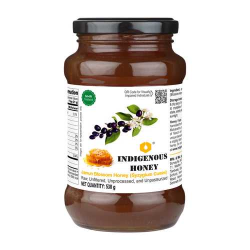 Raw Jamun Blossom Honey NMR Tested Organic Pure Natural Unprocessed Original Honey Unpasteurized Unheated