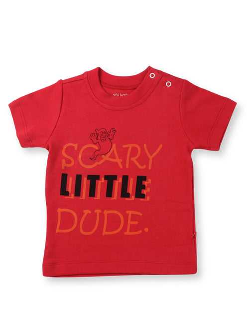 Short Sleeve Round Neck Red T-shit For Baby Boy.