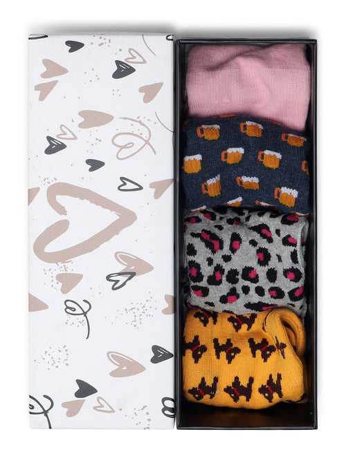 Women's Hidden Desires | Box Of 4 Pairs | No Show Ballerina Socks