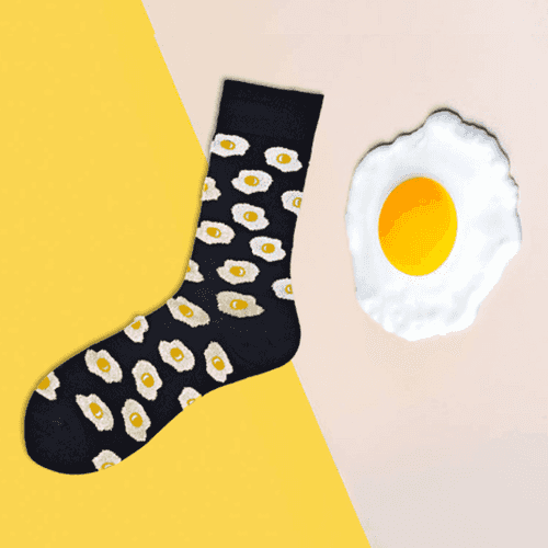 Get Cracking ! Black Mid-Calf Socks for Men | 1 Pair
