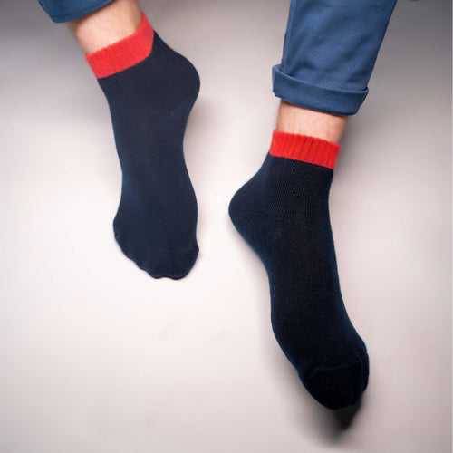 Navy Anti-Slip Gripper Socks