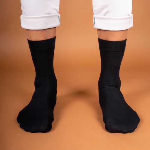 Classic Solid Black Socks