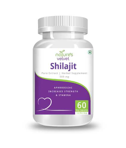 Shilajit Pure Extract For Strength And Stamina - 500 MG (60 Vegetarian Capsules)