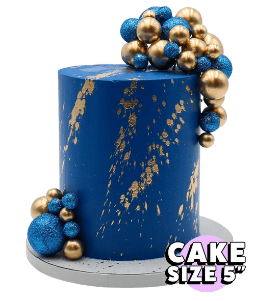 Blue & Gold Cake