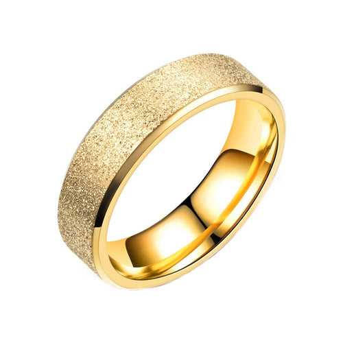 Yellow Chimes Ring for Men Trendy Western Style Band Designed Titanium Collection Stardust Gold Stainless Steel Rings for Men and Boys