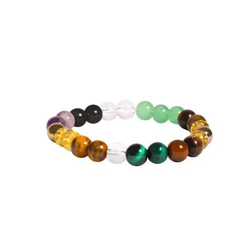 Yellow Chimes Bracelet for Women and Men Fashion Multicolor Beads Bracelets for Women Men | Tiger Eye Amethyst Healing Bead Bracelet | Birthday Gift For Boys & Girls | Unisex Beads Bracelet