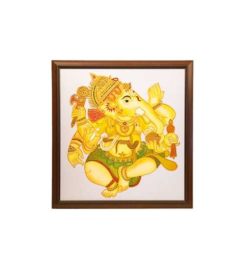 Ganesha Mural Glass Painting