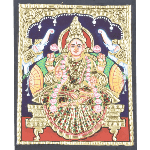 Ashta Lakshmi - Gaja Lakshmi Tanjore Painting