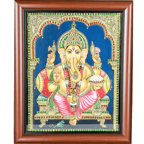 Ganesha Acrylic Tanjore Paintings