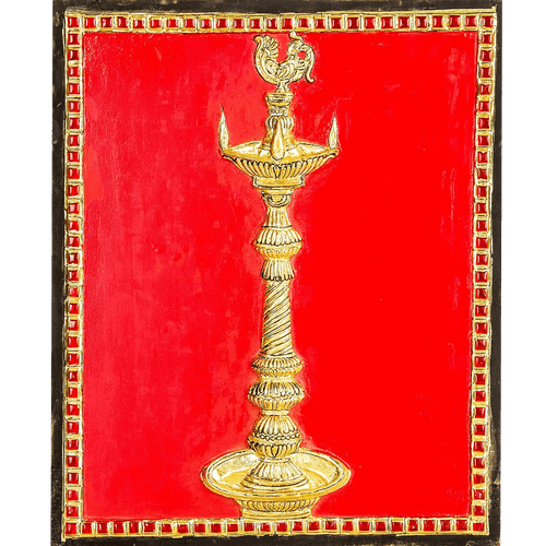 Kuthuvizhaku Fx Embossing Tanjore Painting