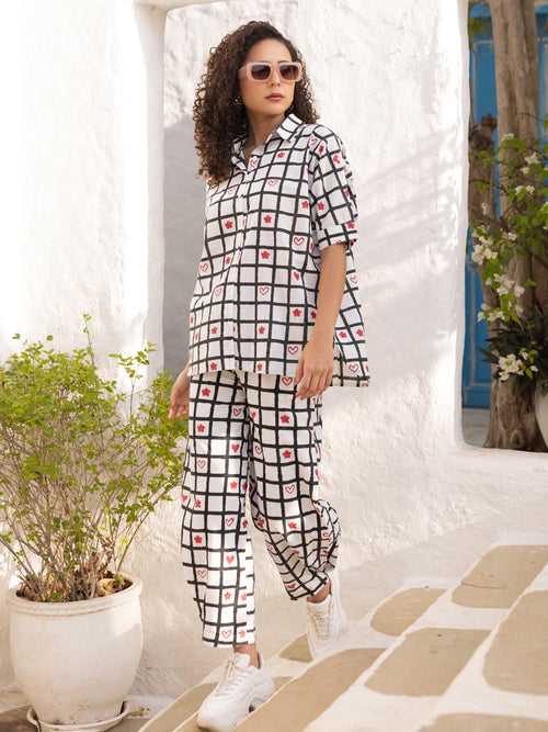 Bella Block Printed Cotton Co-ord Set of 2