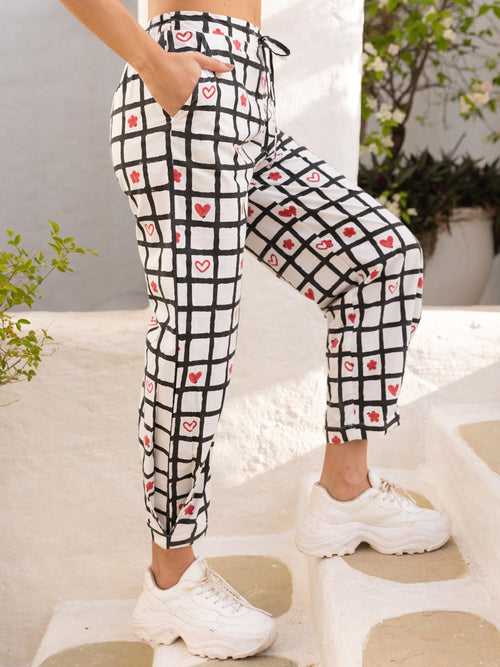 Yin and Yang Cotton Trousers