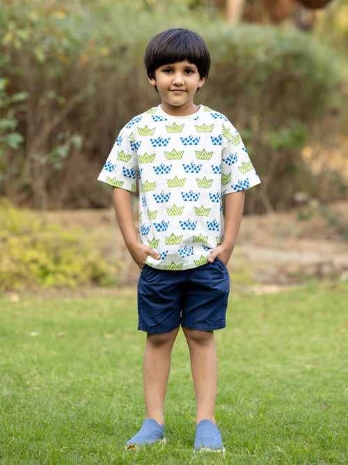 Popeye Organic Cotton Block Printed T-shirt